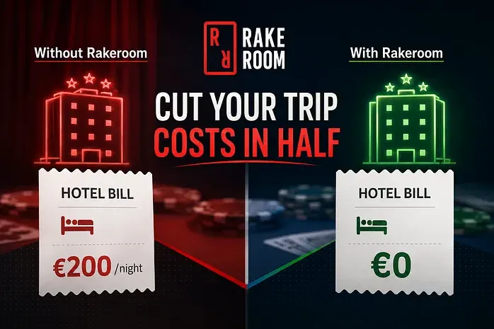 Imagen principal de Rakeroom, plataforma orientada a reducir costes de alojamiento para jugadores de póker