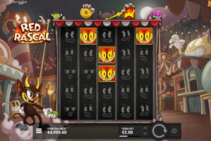Captura del slot Red Rascal de Hacksaw Gaming