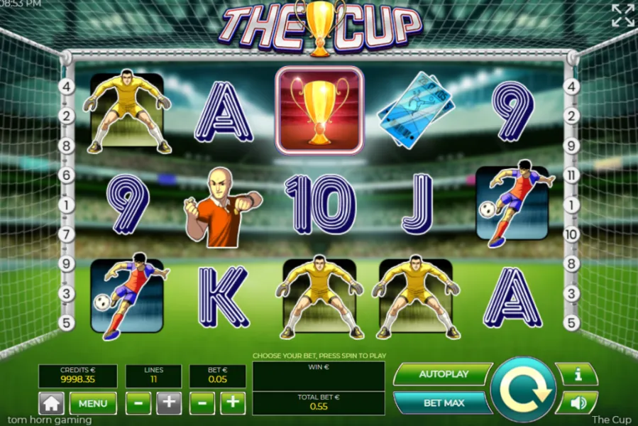 Imagen de The Cup con ambientación de torneo internacional de fútbol