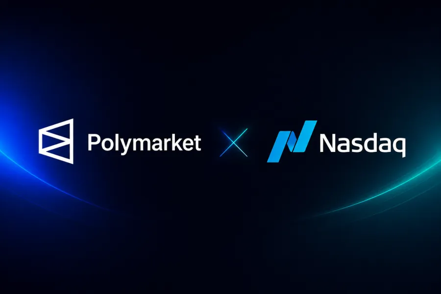 Imagen principal sobre la colaboración entre Polymarket y Nasdaq para mercados ligados a valoraciones privadas