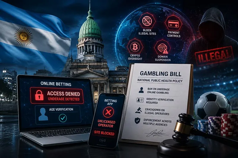 Proyecto de ley en Argentina enfocado en frenar el juego online ilegal y fortalecer la protección de menores
