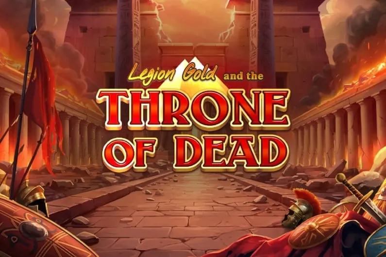 Imagen principal de Legion Gold and the Throne of the Dead, la slot de Play’n GO con ambientación egipcia