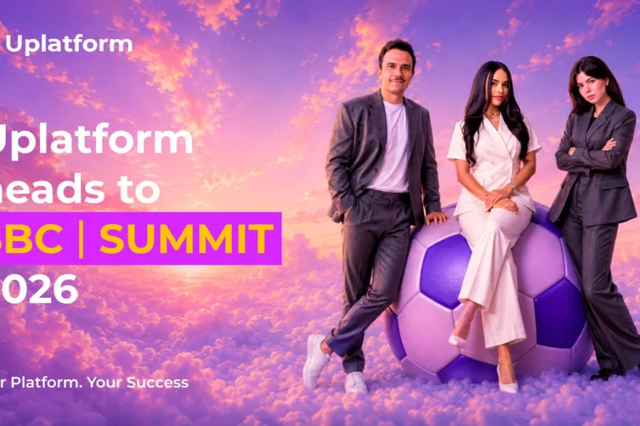 Imagen promocional de Uplatform sobre su presencia en SBC Summit 2026 en Lisboa