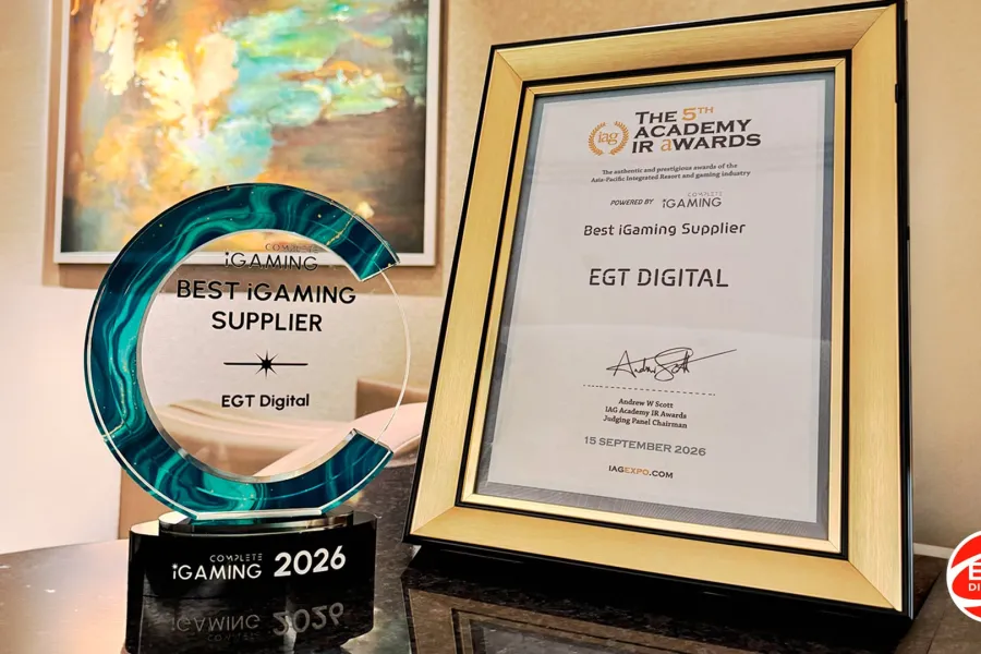 EGT Digital recibe el reconocimiento como mejor proveedor de iGaming en la gala de los IAG Academy IR Awards 2026