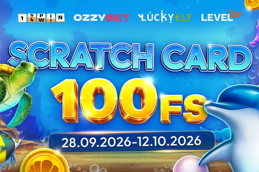 Imagen promocional de la cuarta campaña Scratch Card de 1spin4win en el portal Players Room