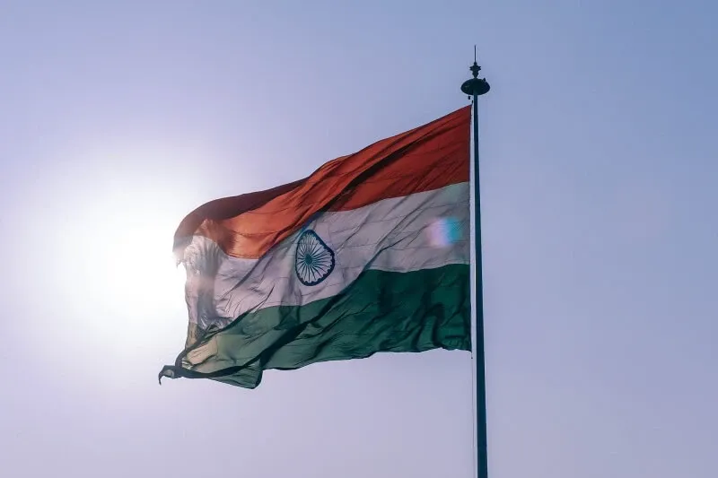 Bandera de India como imagen de contexto para los cambios regulatorios del juego online en el país